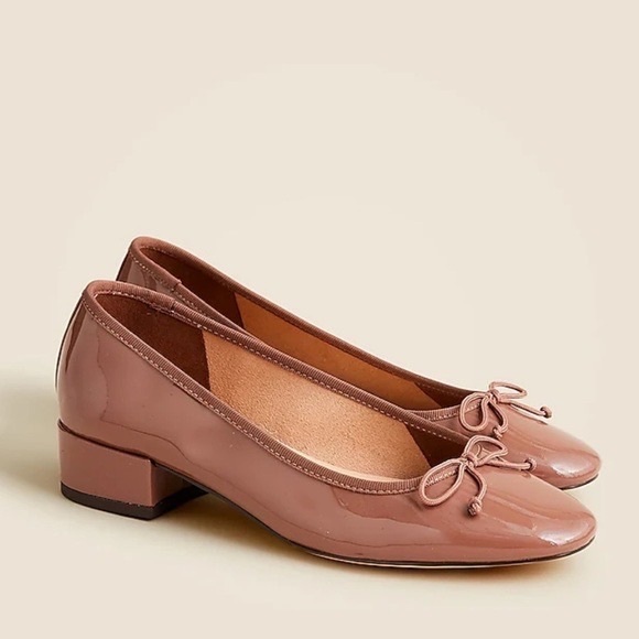 J. Crew Shoes - J crew rose taupe Teagan ballet pumps in patent leather